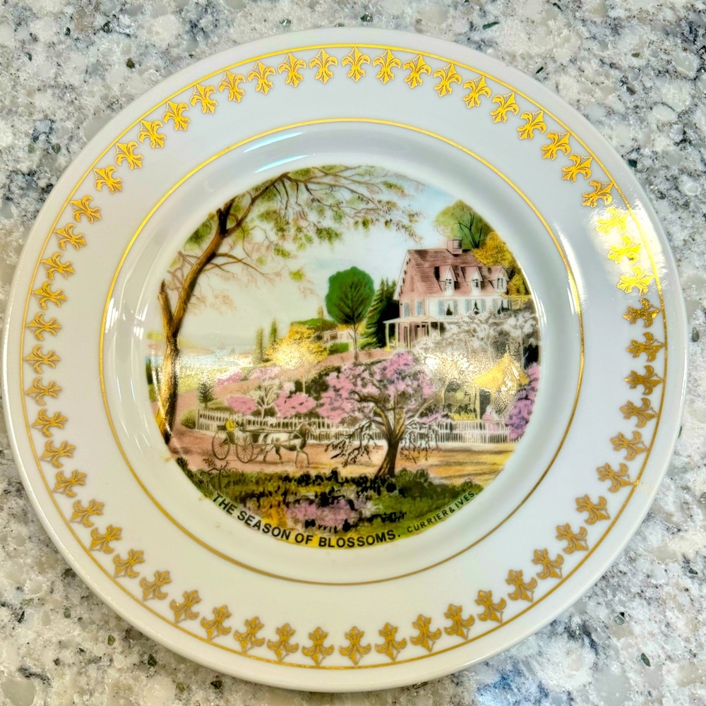 CURRIER & IVES THE FOUR SEASONS REVISITED LIMITED EDITION 1981 Collectors Plate.